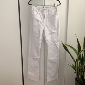 Zara White Slim Flare Jeans